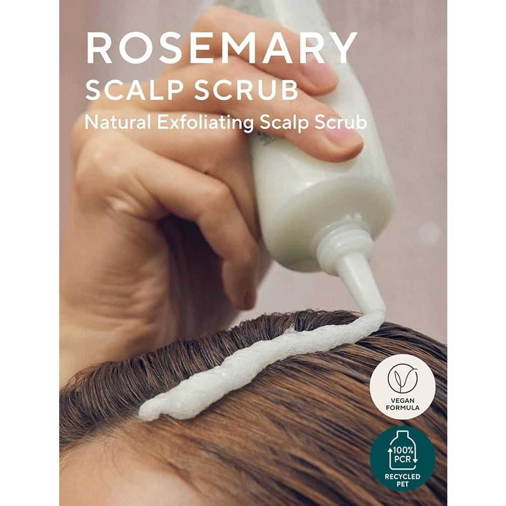 AROMATICA Rosemary Scalp Scrub 165g - Exfoliating Treatment for Dry Scalp & Dandruff Relief - Natural Hair Care for Scalp Health - Perfect for Deep Cleansing & Stimulating Hair Growth