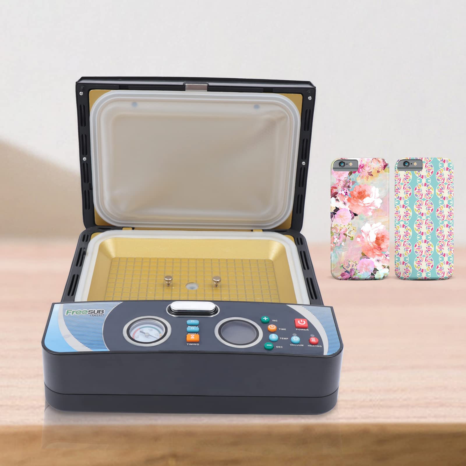 3D Vacuum Sublimation Heat Press Machine for Phone Cases - 110V with Intelligent Control Panel | Perfect for Custom Phone Case Printing, T-Shirts, Mugs & More