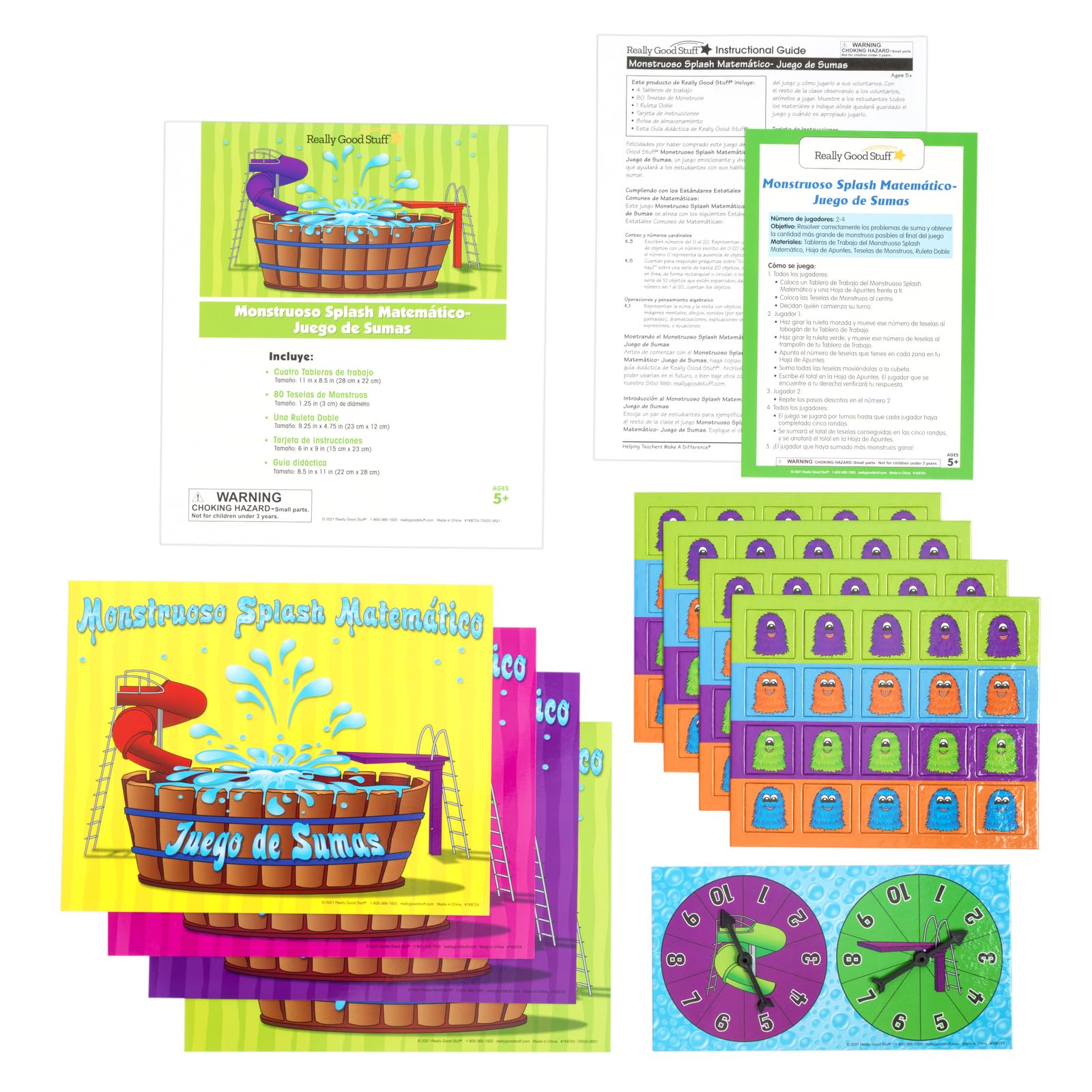 Really Good Stuff Learning Success: Kindergarten - Reading, Math & SEL Activities | Spanish-English Bilingual Educational Kit for Kids | Perfect for Homeschooling & Classroom Learning