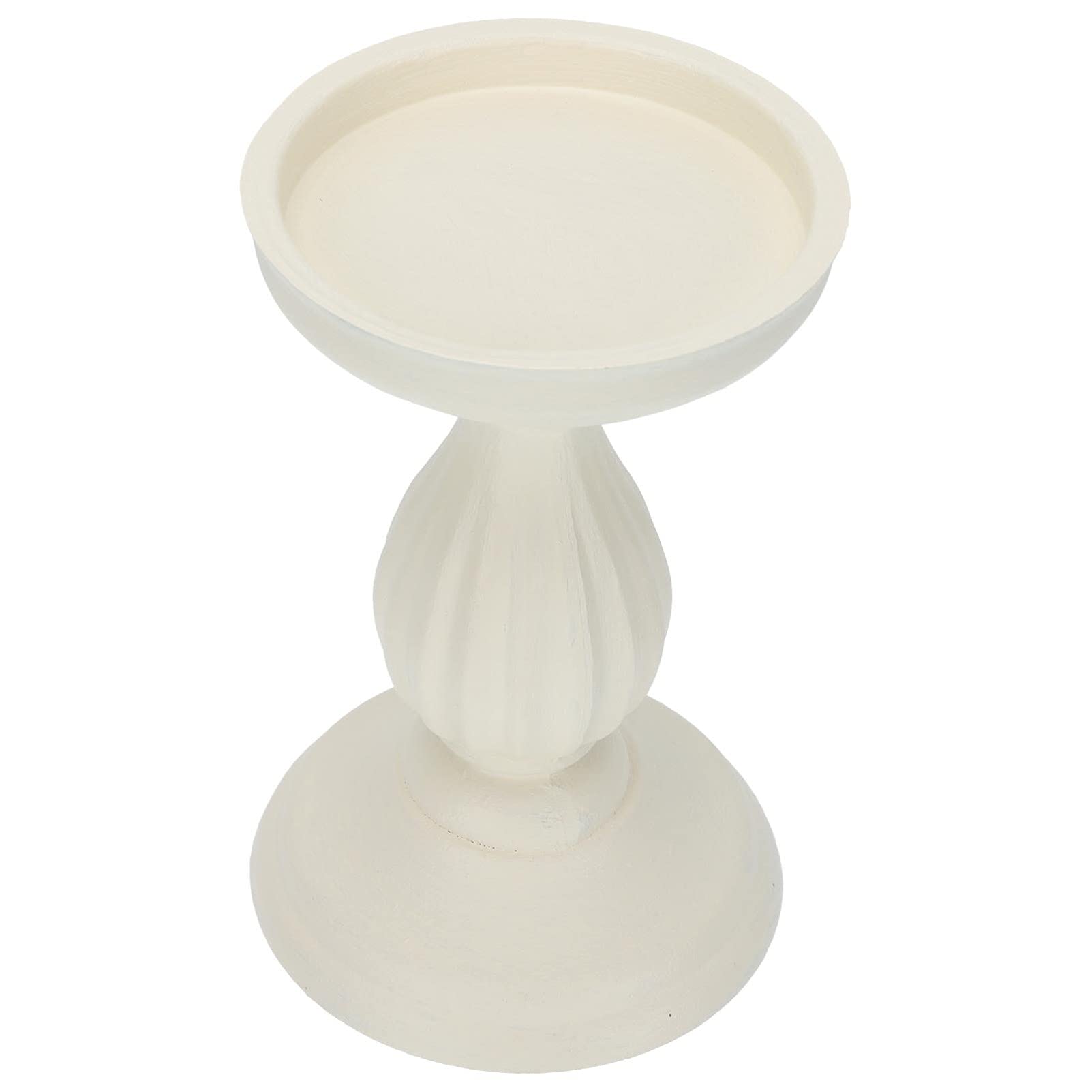 Elegant Roman Column Candle Holder - White Resin Candlestick Stand for Pillar & Tea Light Candles - Greek Figurine Base Wedding Table Centerpiece - Perfect for Home Decor, Romantic Dinners & Special Events