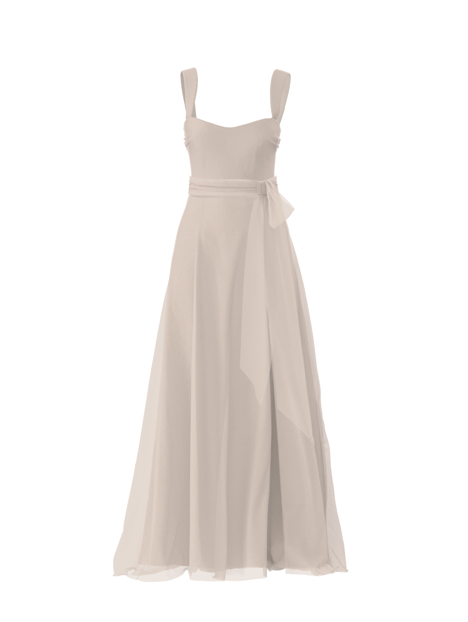 Alexis Bodice & Arabella Skirt Set with Sash Belt in Fawn - Perfect for Weddings, Parties, and Formal Events