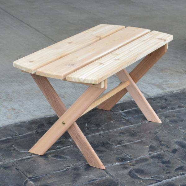 Premium Western Red Cedar Folding Coffee Table - Natural Wood Outdoor/Indoor Use - Perfect for Patio, Garden, Living Room & Small Spaces