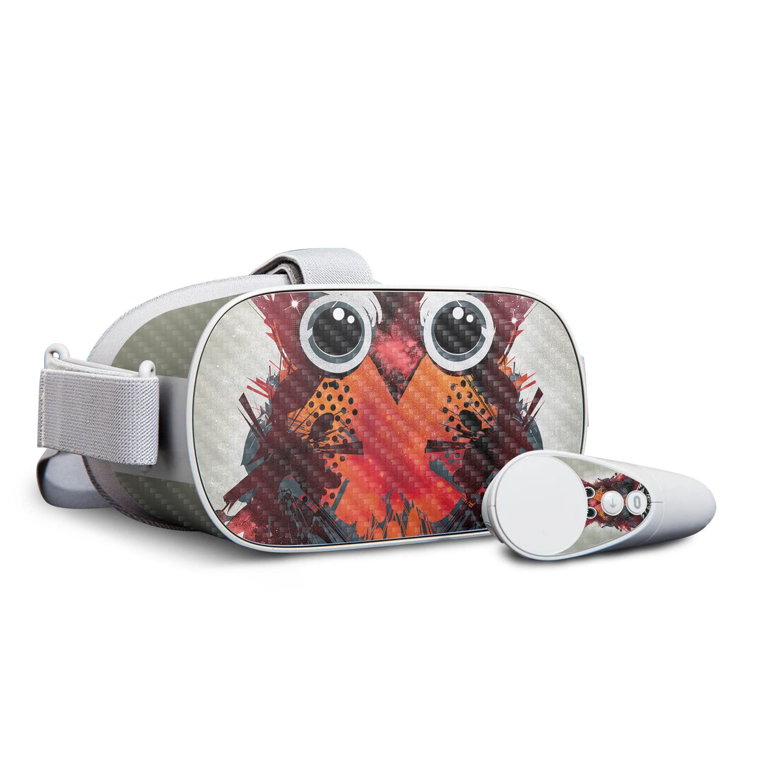 Premium Carbon Fiber Skin for Oculus Go - Owl Universe Design | Protective & Durable Textured Cover | Easy to Apply & Remove | Made in USA | Perfect for Gaming, VR Protection & Personalization