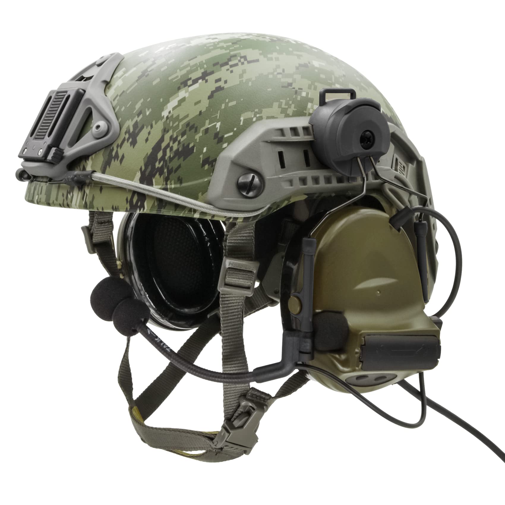 COMTA 2 Helmet-Compatible Tactical Headset with U94 PTT 2pin Connector - Noise Cancelling Military Headphones for Airsoft, Hunting & Shooting - Perfect for Tactical Training, Outdoor Adventures & Combat Simulation