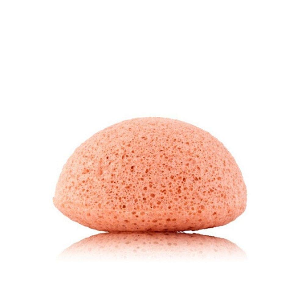 KONJAC KIREI PARIS MERVEILLE DE LA NATURE Pink Clay Sponge - Natural Exfoliating Facial Cleanser for Glowing Skin | Perfect for Daily Skincare Routine & Gentle Makeup Removal