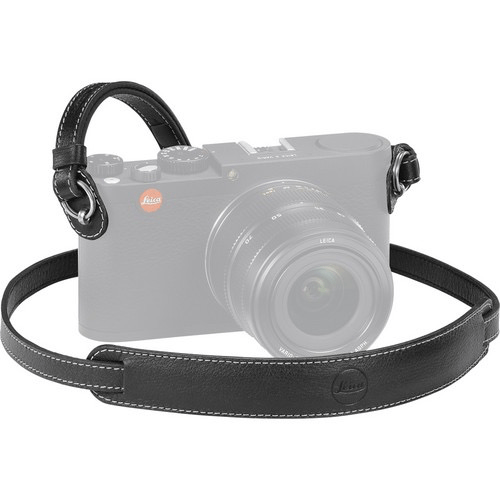 Leica Genuine Leather Camera Strap (Black) - Comfortable & Durable Neck Strap for Leica Cameras - Perfect for Travel, Street & Portrait Photography