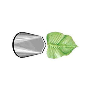 Ateco 112 Large Tube Decorating Tip for Cake Piping - 3/8 Inch Leaf Design - Perfect for Cake Decorating, Cupcakes, Cookies & Pastry Arts