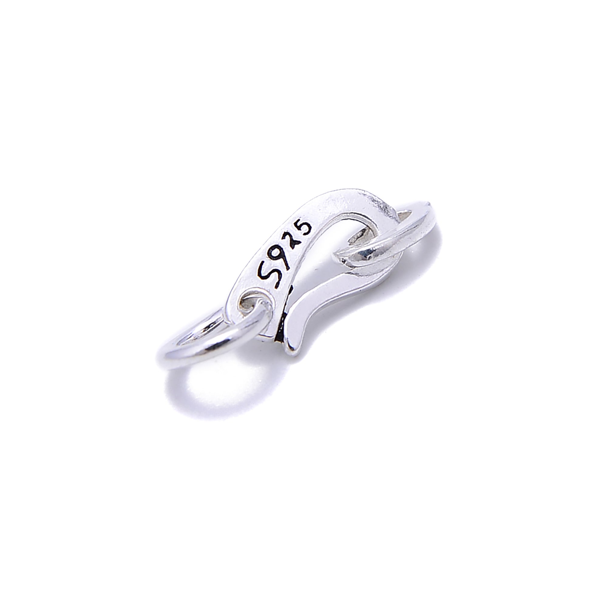 925 Sterling Silver Double Circle Clasp 5x10mm - 4 Pcs Bulk Pack for Jewelry Making, DIY Bracelets & Necklaces - Durable Silver Findings for Crafting & Repair