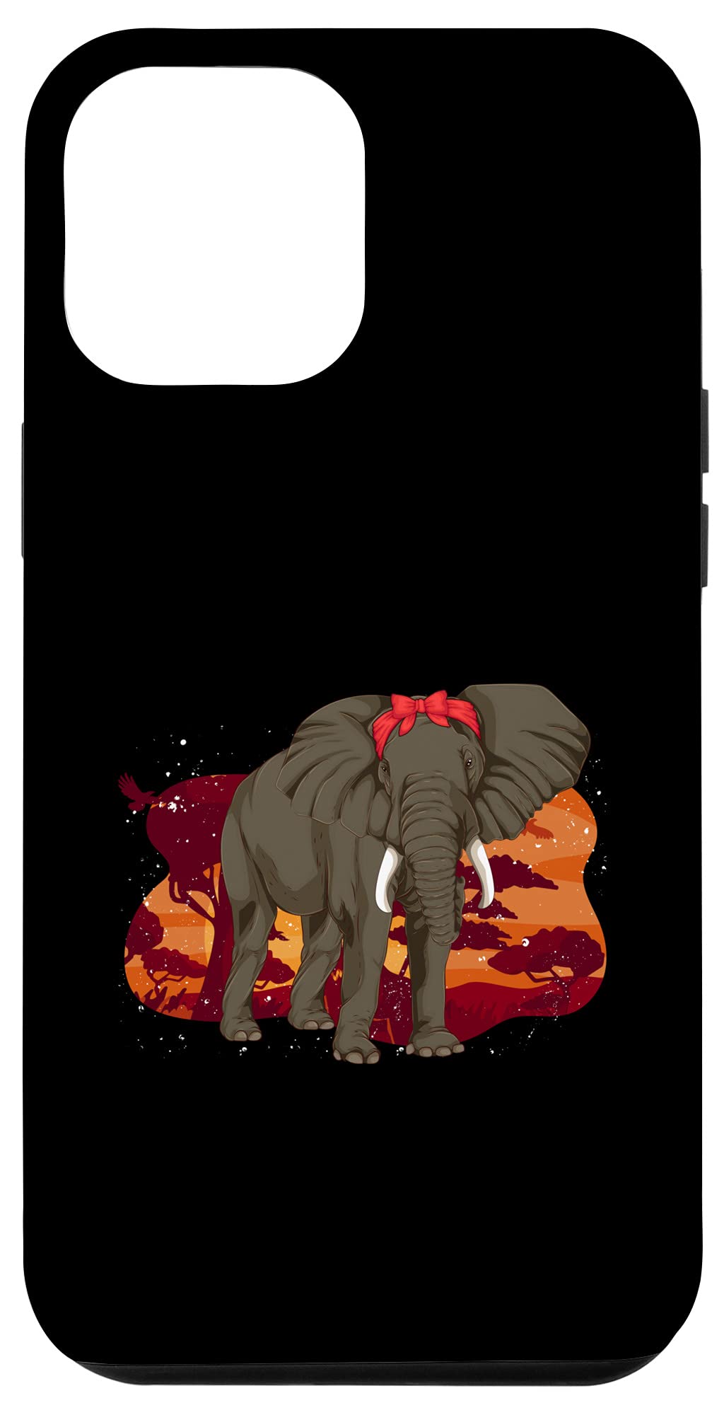 iPhone 12 Pro Max Case - Sunset Africa Safari Animal Print with Elephant Design | Premium Protective Phone Cover for Animal Lovers | Perfect for Travel, Outdoor Adventures & Wildlife Enthusiasts
