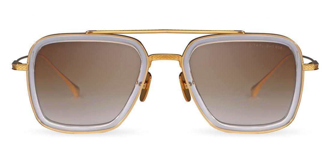 DITA Flight.006 Sunglasses 7806 L CLR GLD 52 - Premium Gold Frame Luxury Eyewear for Men & Women | Perfect for Travel, Driving & Outdoor Activities