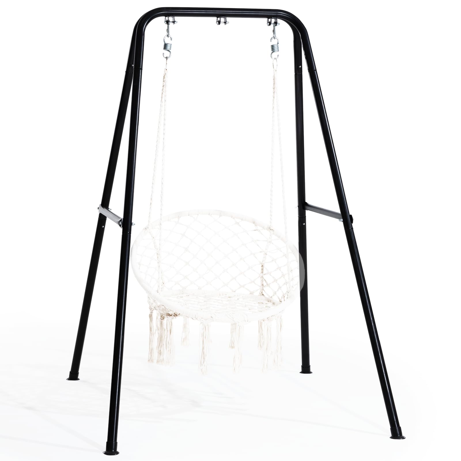 Idzo A-Shaped Hammock Chair Stand - Heavy Duty Metal Swing Stand for Indoor & Outdoor Use (Hammock Chair Not Included) - Perfect for Patio, Garden, Balcony & Backyard Relaxation