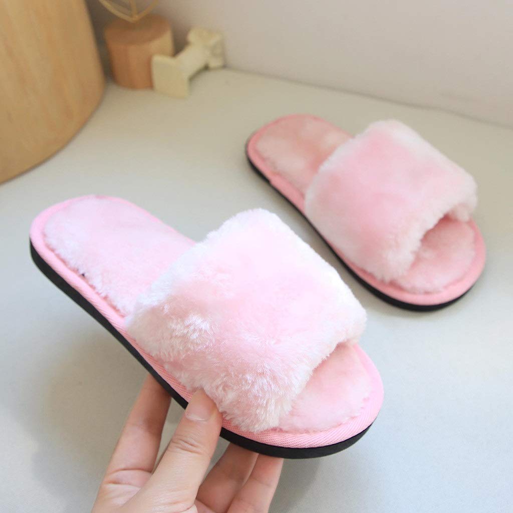 WWWEE Toddler Soft-Soled Cartoon Slippers for Boys & Girls - Breathable Infant Warm Shoes for Indoor & Outdoor Use - Pink Kids Slippers Size 26 - Perfect for Home, Playtime & Daycare