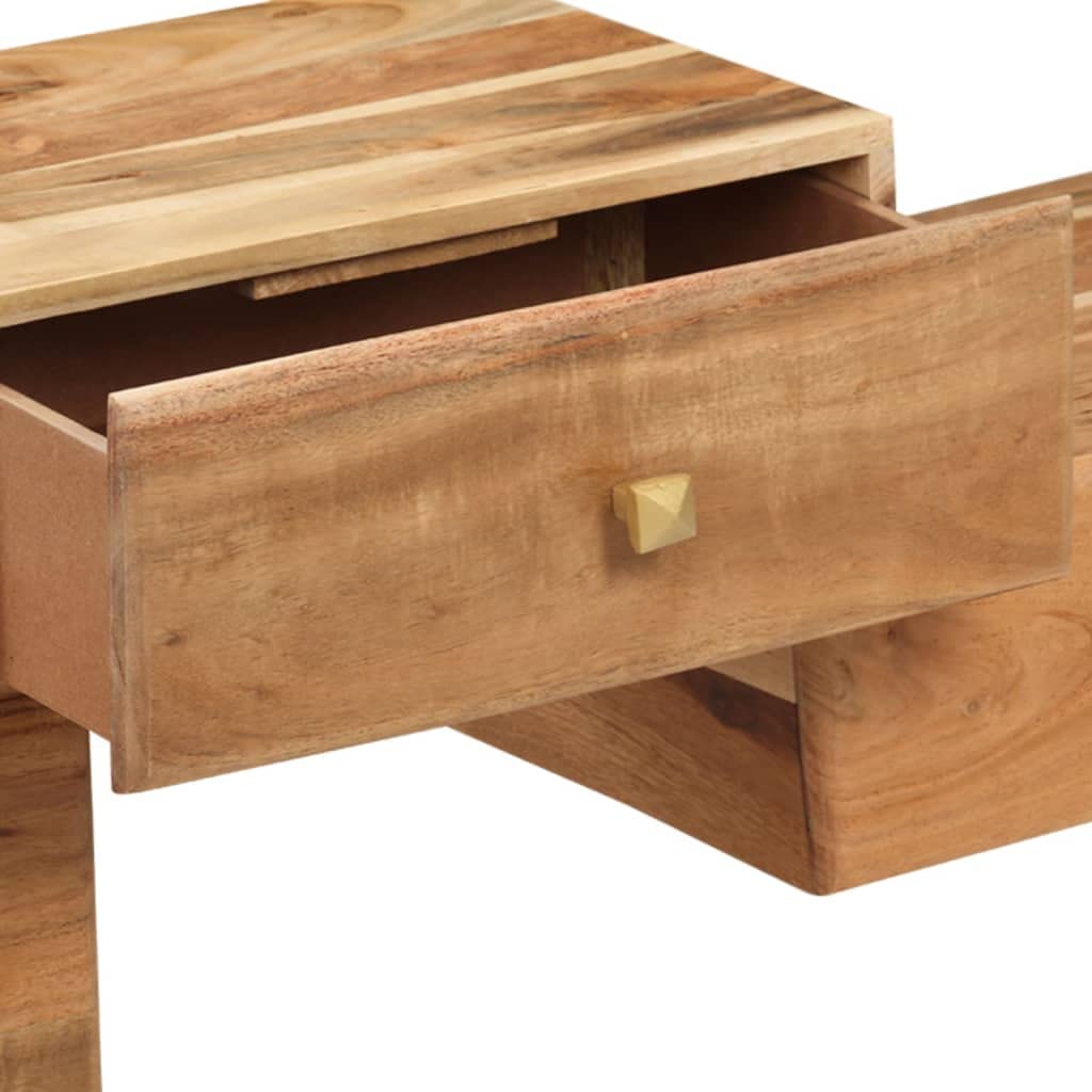Farmhouse Style Solid Acacia Wood TV Stand with Drawer - Entertainment Center for Living Room & Bedroom | Perfect for Home Theater Setup & Farmhouse Decor