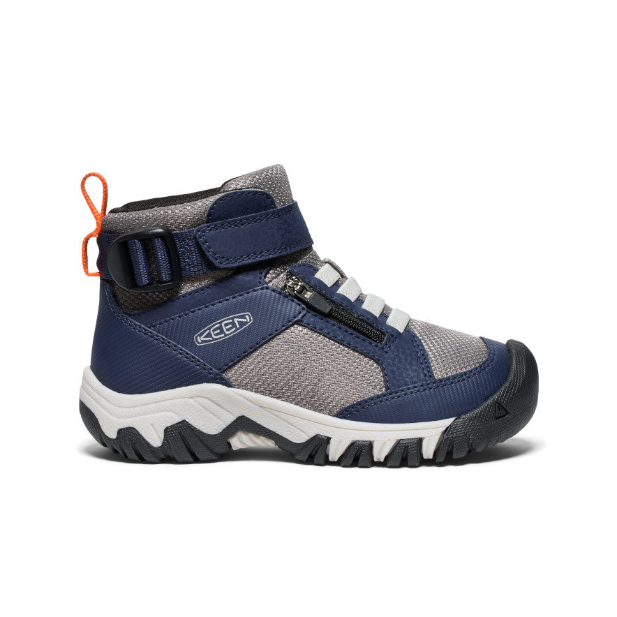 Little Kids' Targhee Boundless Hiking Boots - Waterproof & Durable Outdoor Shoes for Boys & Girls | Navy/Steel Grey | Perfect for Hiking, Camping & Outdoor Adventures
