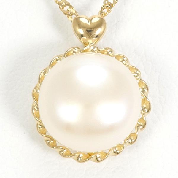 18K Yellow Gold Pearl Necklace for Women - Elegant Pearl Jewelry Gift for Birthday, Anniversary & Wedding - Perfect for Formal Events & Special Occasions