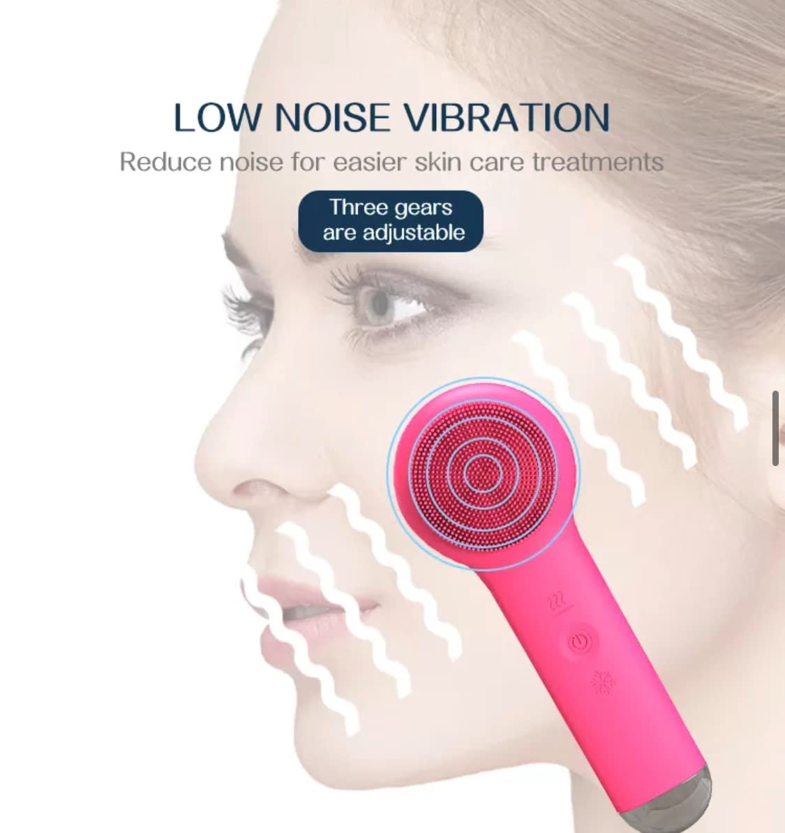 Rechargeable Silicone Facial Cleansing Brush with Hot & Cold Therapy - Pore Cleanser & Vibration Massager for Deep Skin Exfoliation - Perfect for Daily Skincare Routine & Spa Treatments at Home