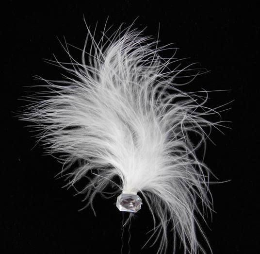 Elegant White Feather Hairpin for Brides - Crystal U-Shaped Wedding Hair Accessories (Style 1) | Perfect for Bridal Showers, Weddings & Formal Events