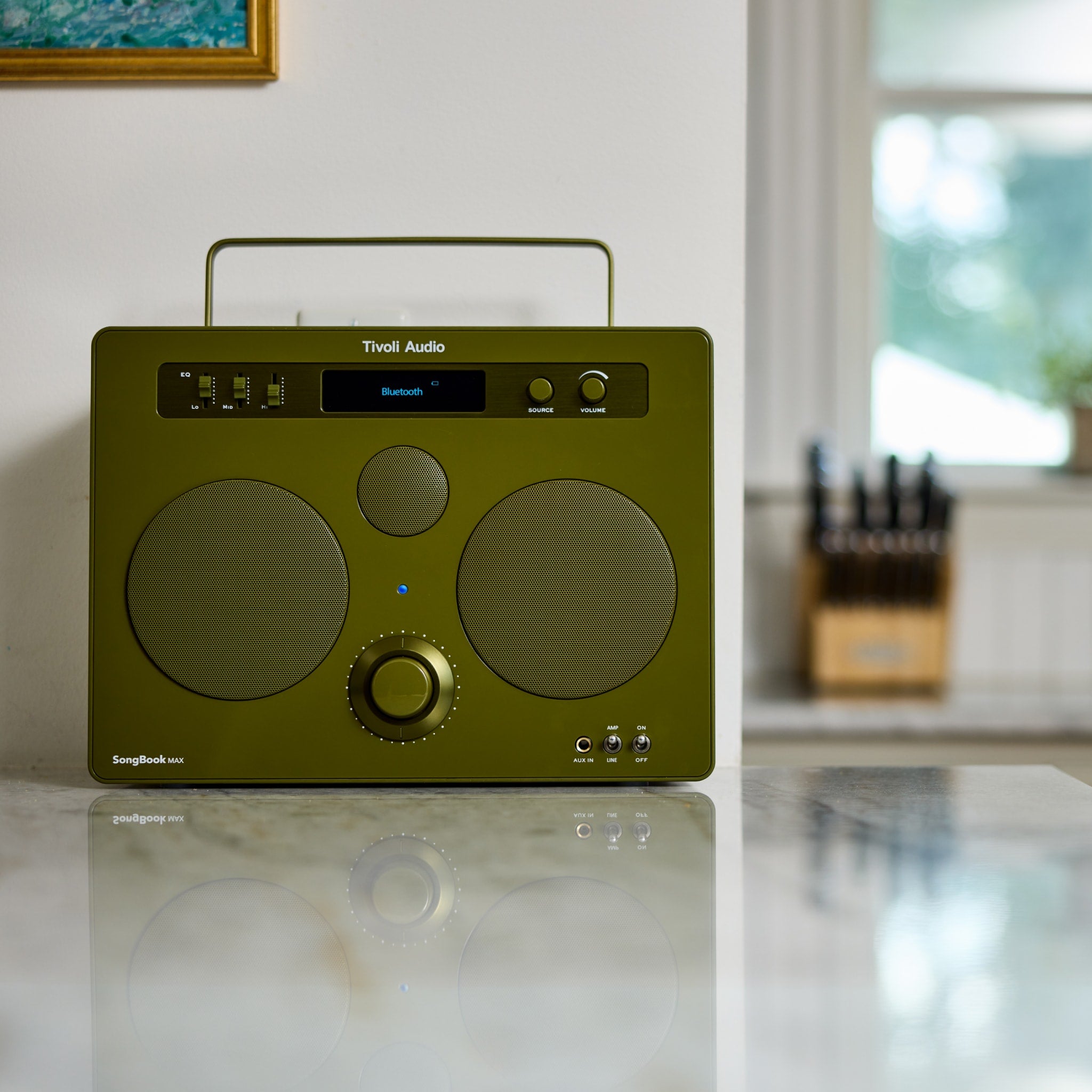 TIVOLI AUDIO Songbook Premium Wireless Bluetooth Speaker - High-Quality Sound, Portable, Green - Perfect for Home, Office, and Outdoor Use