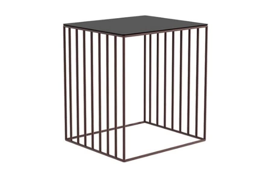 Vintage Iron Art Nightstand with Storage Shelf - Ultra Narrow Bedside Table for Bedroom, Living Room, Coffee Table & Tea Desk - Bronze Finish | Perfect for Small Spaces & Apartment Decor