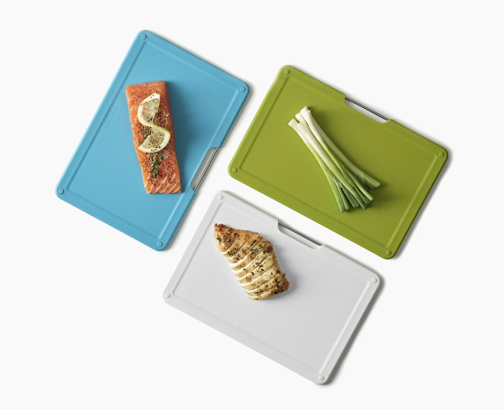 Folio Slim 3-Piece Under Shelf Multicolor Chopping Board Set - Space Saving Kitchen Organizer for Small Spaces & Compact Countertops