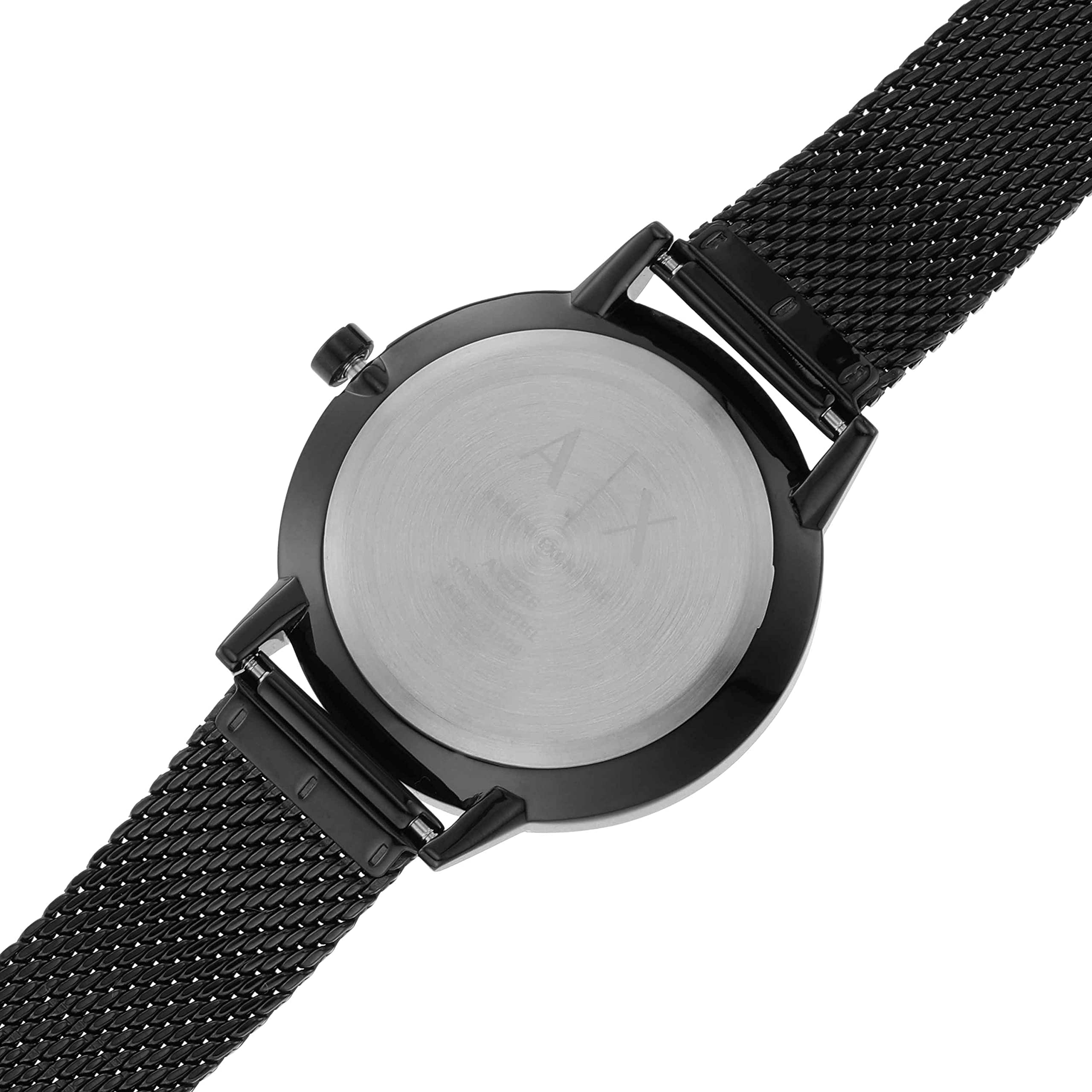 Armani Exchange Men's Analog Watch with Three-Hand Display - Stainless Steel or Leather Band - Water Resistant Dress Watch for Business & Casual Wear
