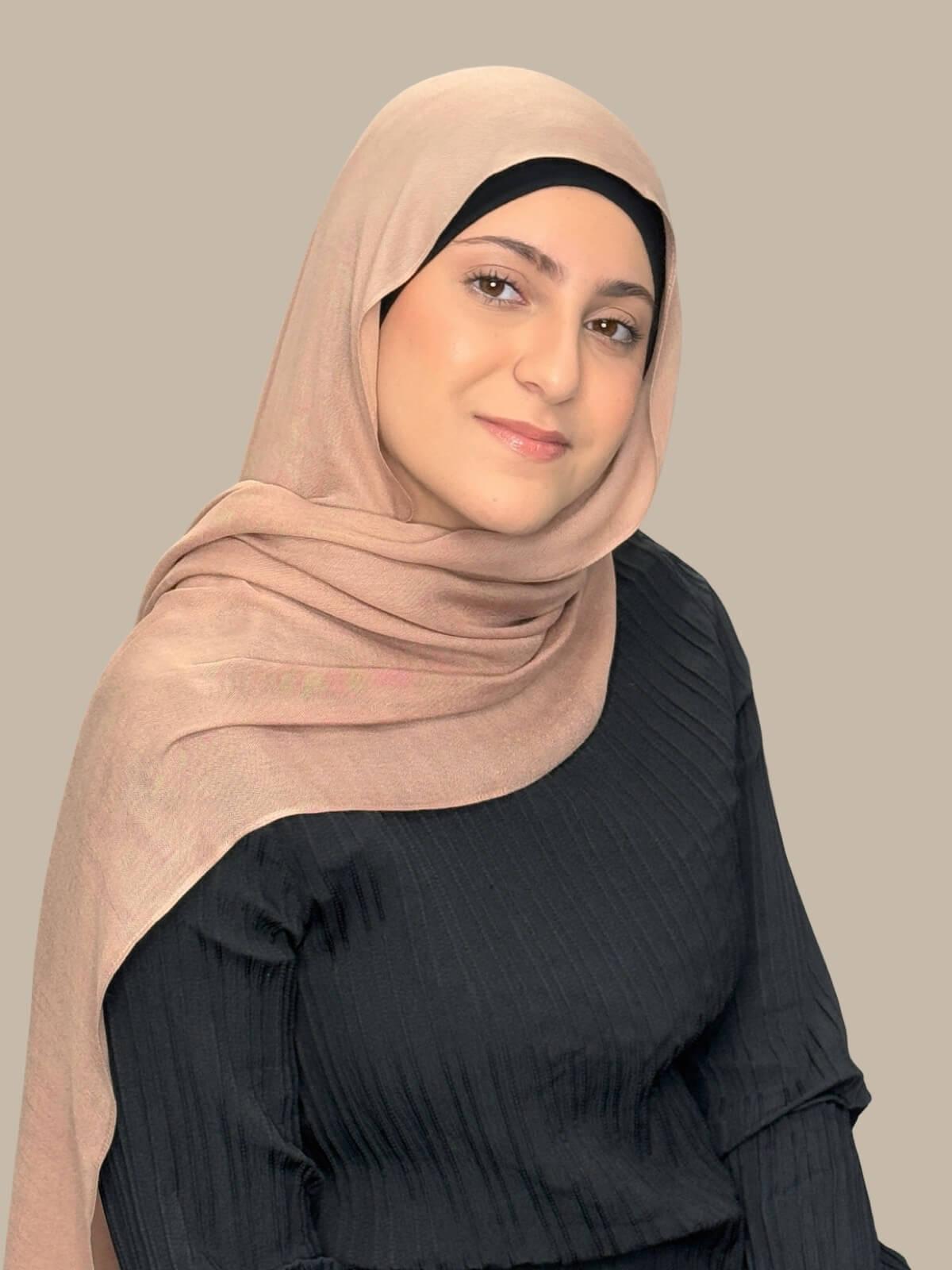 Stylish Cotton Modal Hijab Scarf in Cocoa Beige - Perfect for Everyday Wear, Prayer & Fashion Outfits