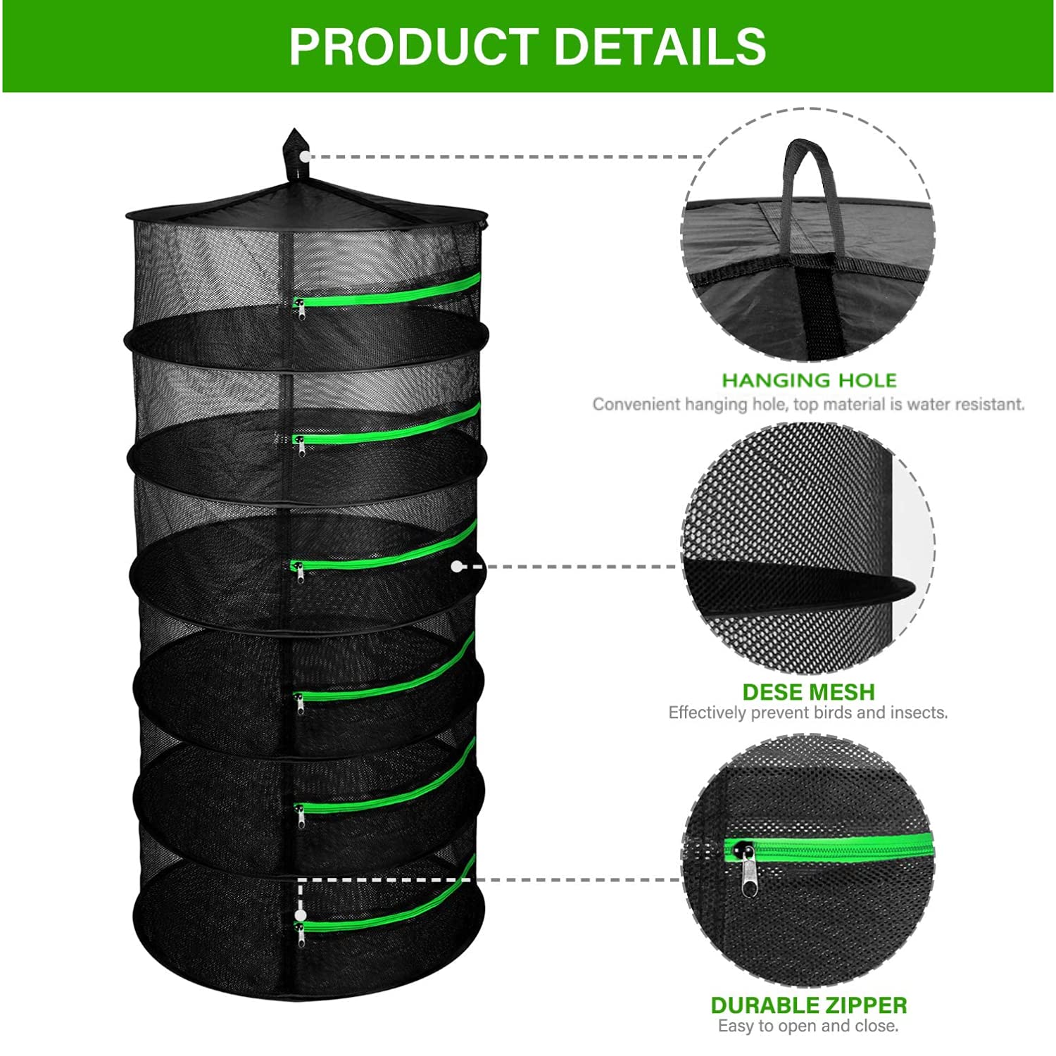 iPower 16-Inch Bud Leaf Bowl Trimmer with Upgraded Gears - Twisted Spin Cut for Plants & Flowers - Includes 2ft 6-Layer Hanging Herb Drying Rack & 6.5