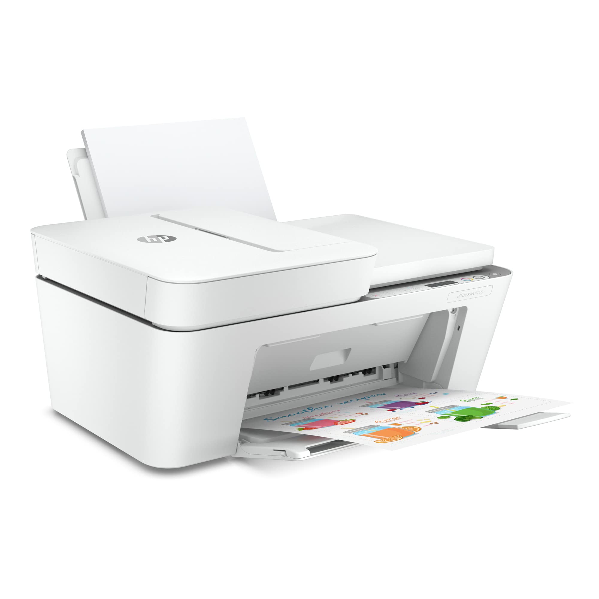 HP DeskJet 4155e Wireless Color Inkjet Printer - Print, Scan, Copy | Easy Setup & Mobile Printing | Ideal for Home & Small Office | Includes 3 Months Instant Ink | White | Perfect for Remote Work & Student Projects