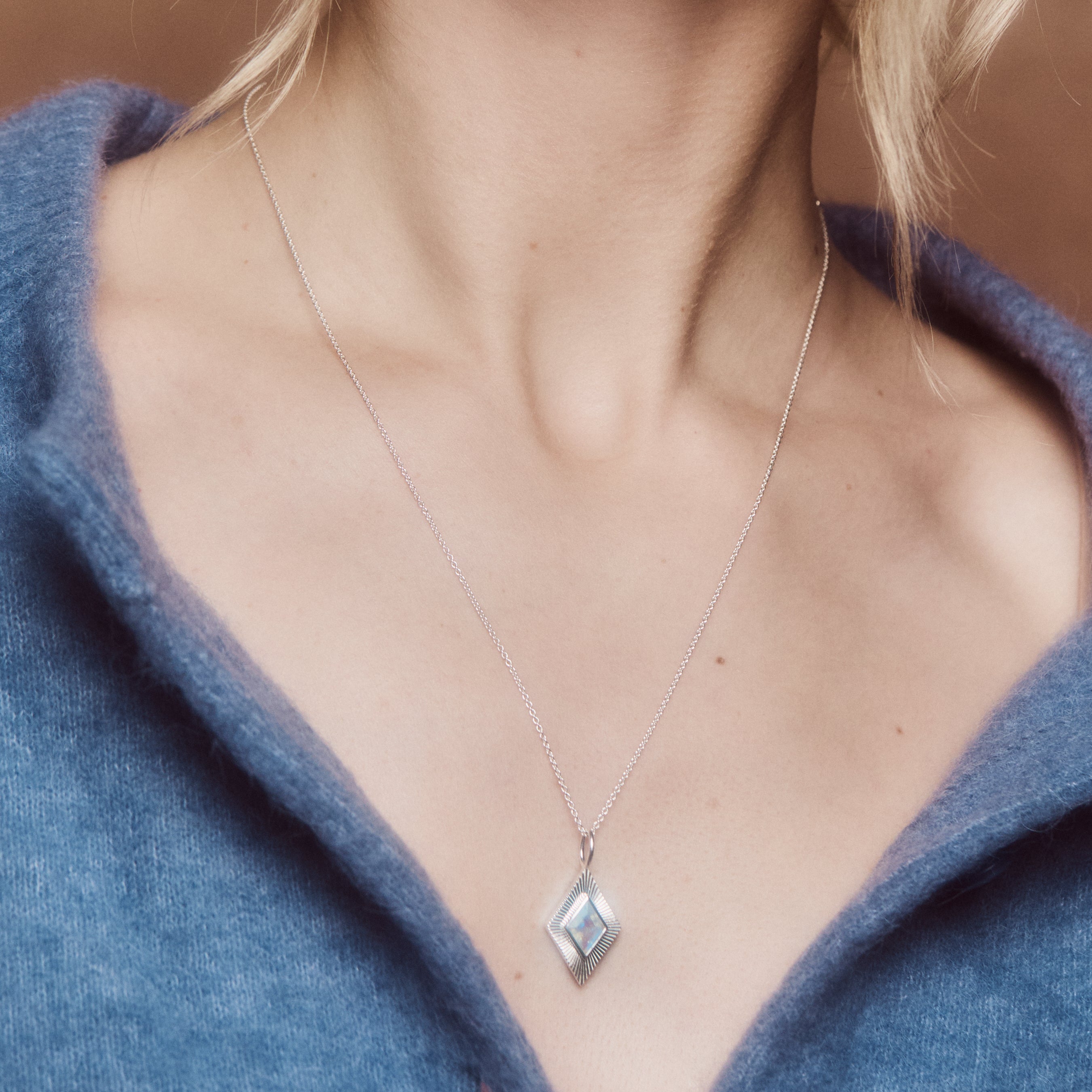 Moonstone Kite Sunray Pendant Necklace - Elegant Bohemian Jewelry for Women - Perfect for Beach Vacations, Music Festivals & Boho Chic Outfits