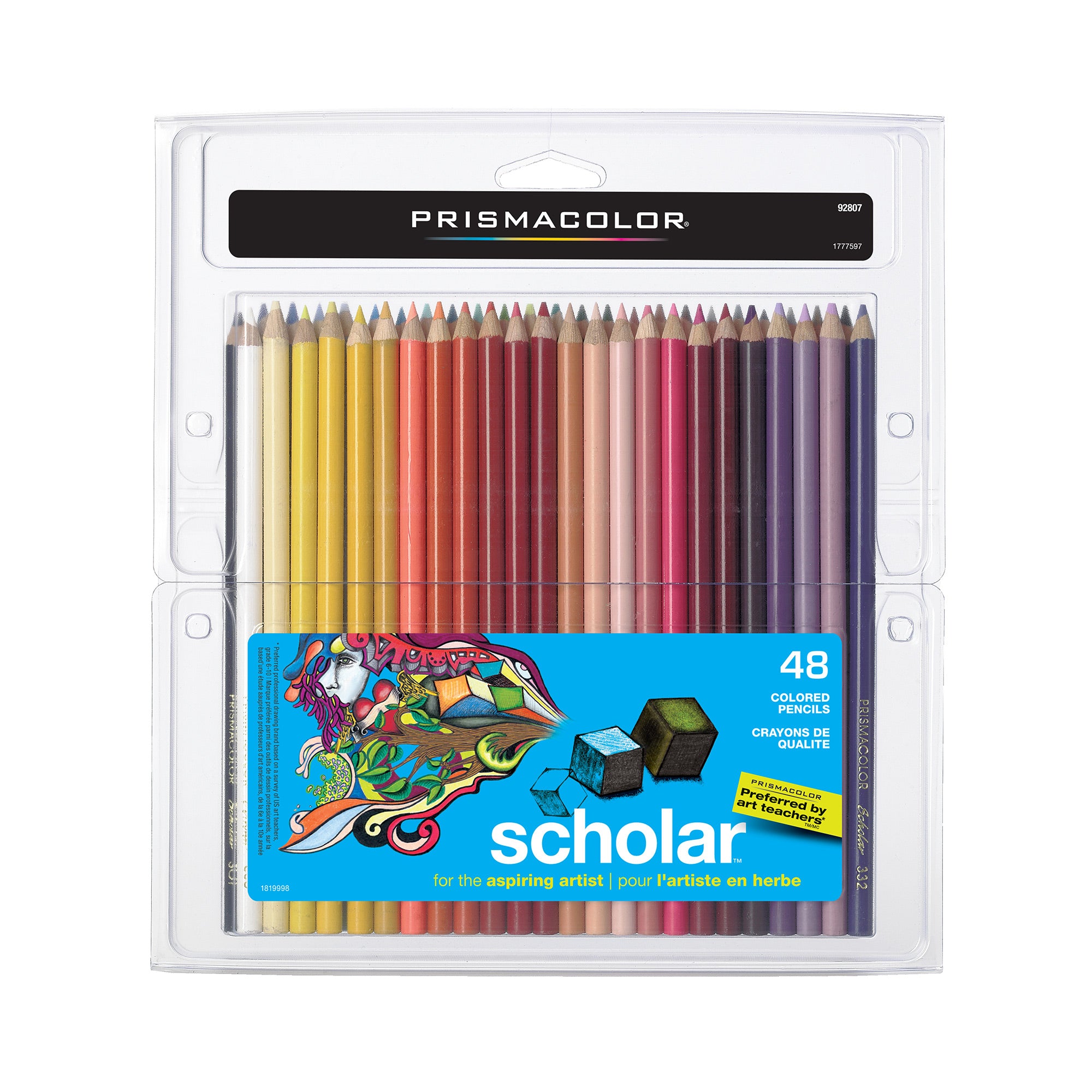 48 Pack Scholar Colored Pencils - Premium Art Supplies for Students & Artists | Perfect for Sketching, Coloring Books & School Projects