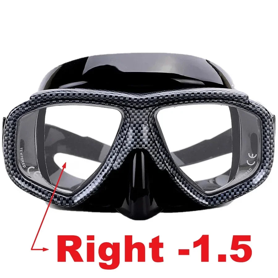 Aleefa Unisex Anti-Fog Swimming Goggles with Tempered Glass Lens for Myopia - PC & Silicone Design - Perfect for Pool, Beach & Competitive Swimming