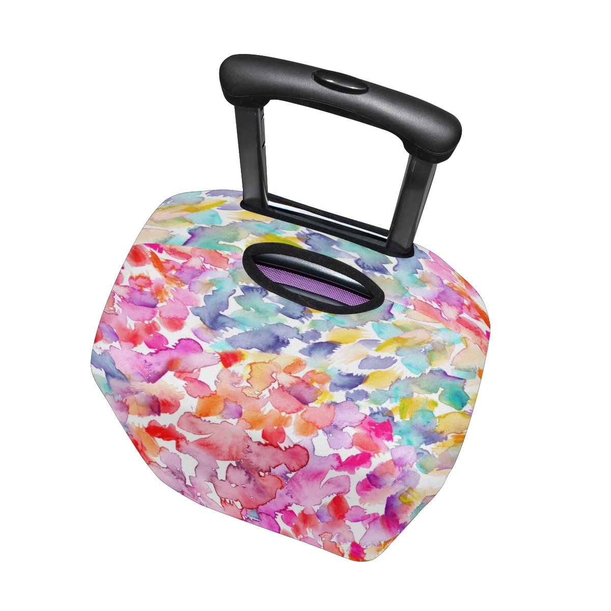 Polka Dot Floral Luggage Cover Protector - Stylish Suitcase Protector for Men & Women | Travel Accessory for Airplane, Train & Bus Trips