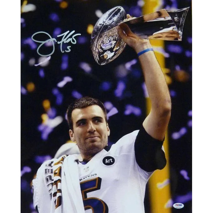 Joe Flacco Autographed 16x20 Framed Photo with JSA COA - Baltimore Ravens Memorabilia - Perfect for Sports Fans, Man Cave, and Collectors