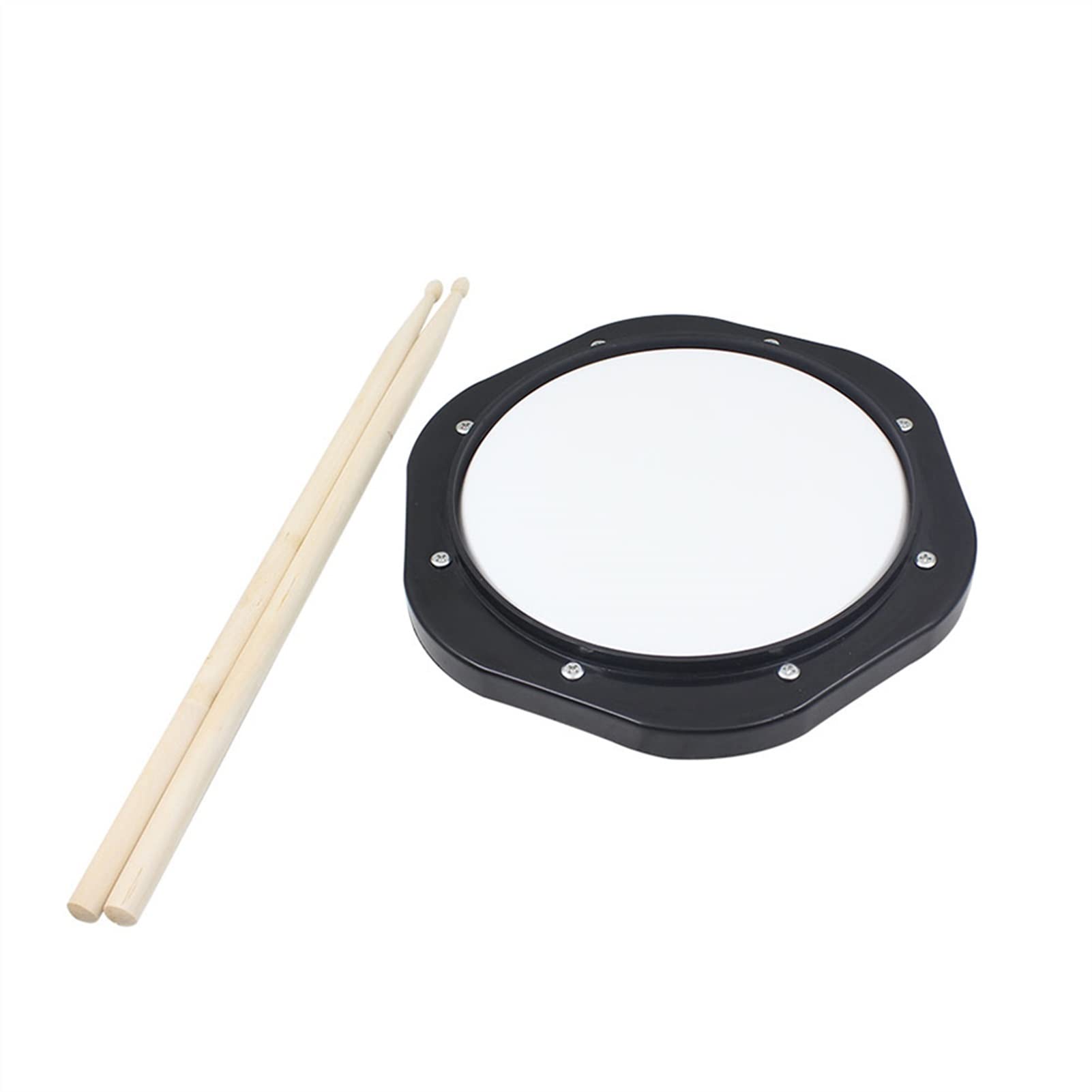 10-Inch Drum Practice Pad with Drumsticks - Portable Drum Training Pad with Carrying Bag - Perfect for Home, Studio & Travel Drum Practice