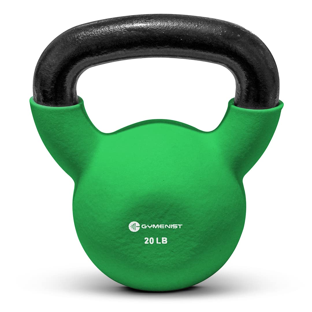 Premium Neoprene Coated Kettlebell - 5-50lbs Iron Weight for Home Gym, CrossFit & Strength Training - Anti-Slip Grip for Safe Workouts - Perfect for HIIT, Cardio & Functional Fitness Routines
