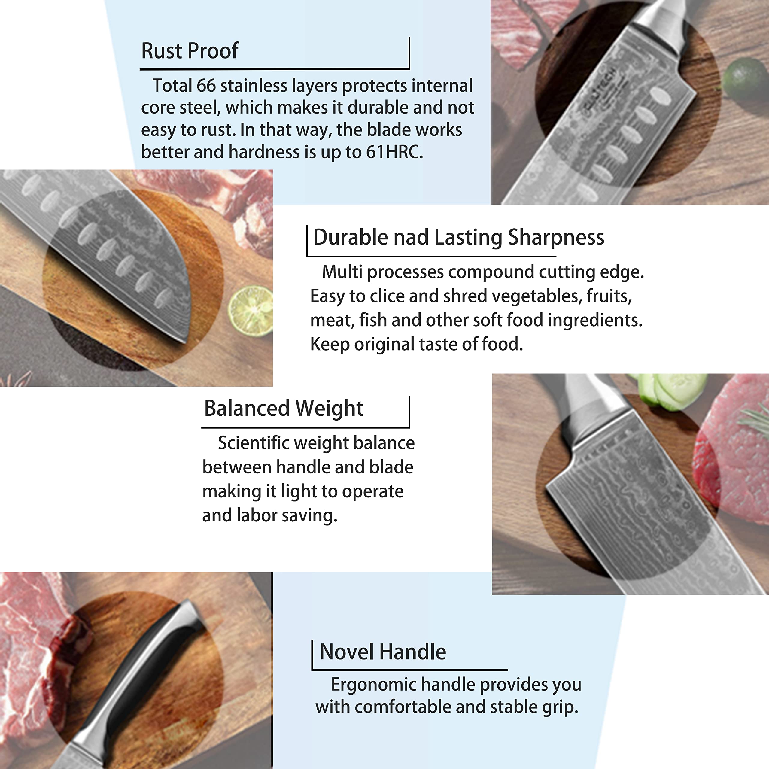 Premium 10+3 Piece Damascus Steel Kitchen Knife Set with Scissors, Peeler & Sharpener - Includes Acrylic Holder for Home Chefs & Professional Cooking Enthusiasts - Perfect for Slicing, Dicing, Chopping & Food Prep in Modern Kitchens