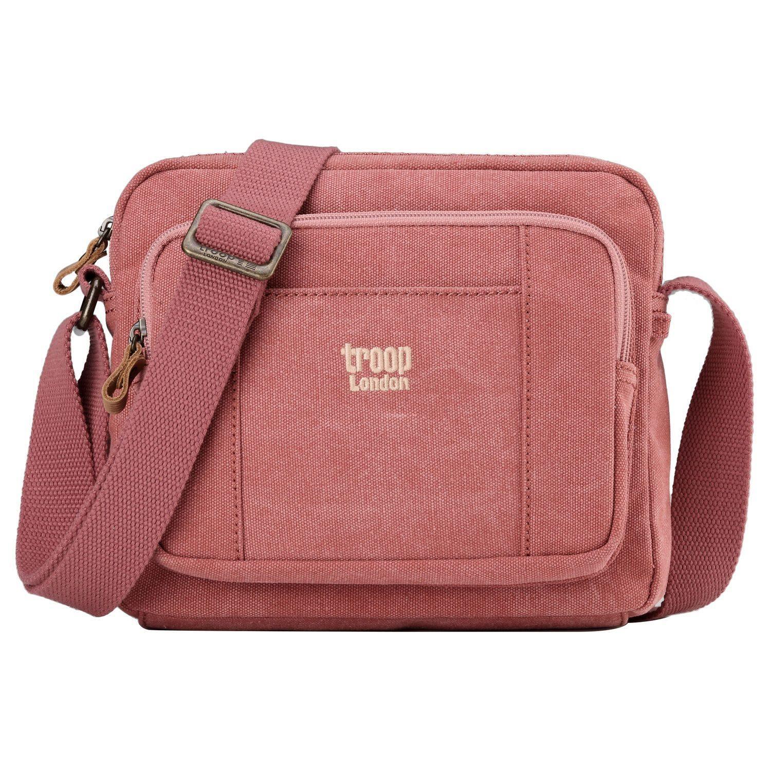 Troop London Classic Canvas Crossbody Bag for Women & Men - Stylish & Durable Shoulder Bag for Travel, Work & Everyday Use