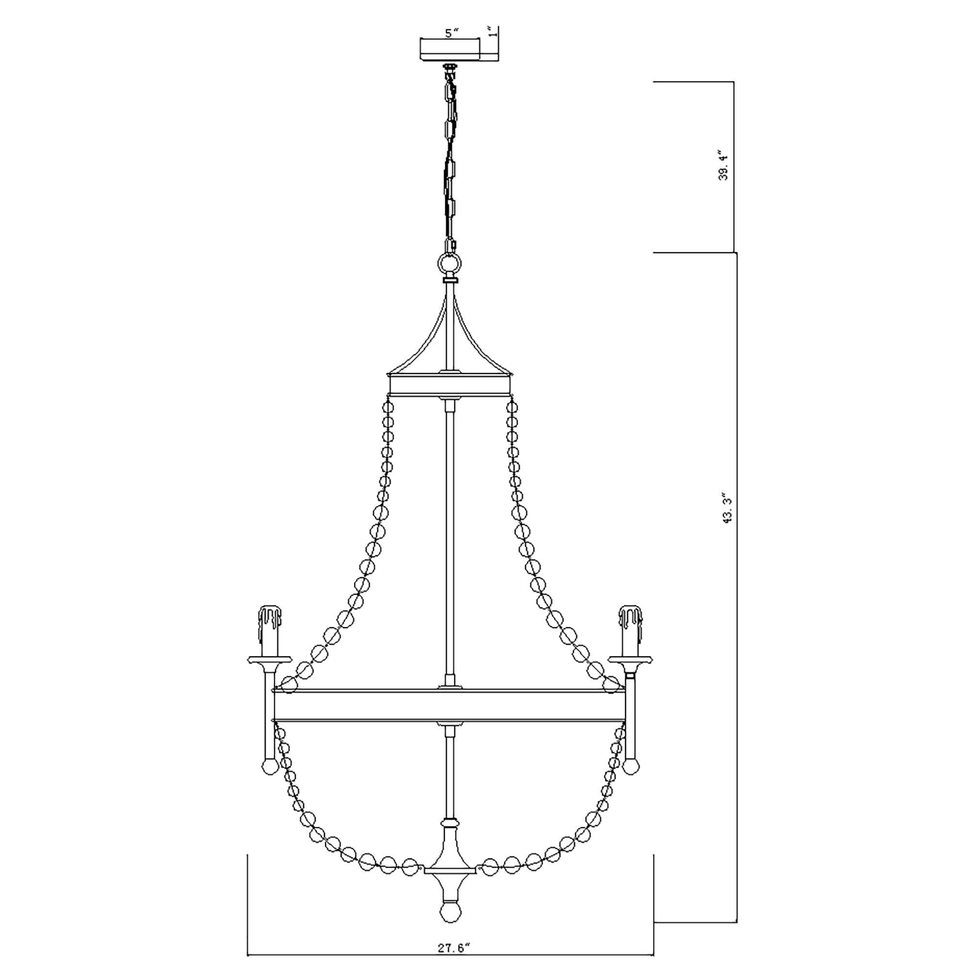 Chappell 8-Light Rustic Gold Candle Style Empire Chandelier - Elegant Farmhouse Lighting for Dining Room, Living Room & Bedroom