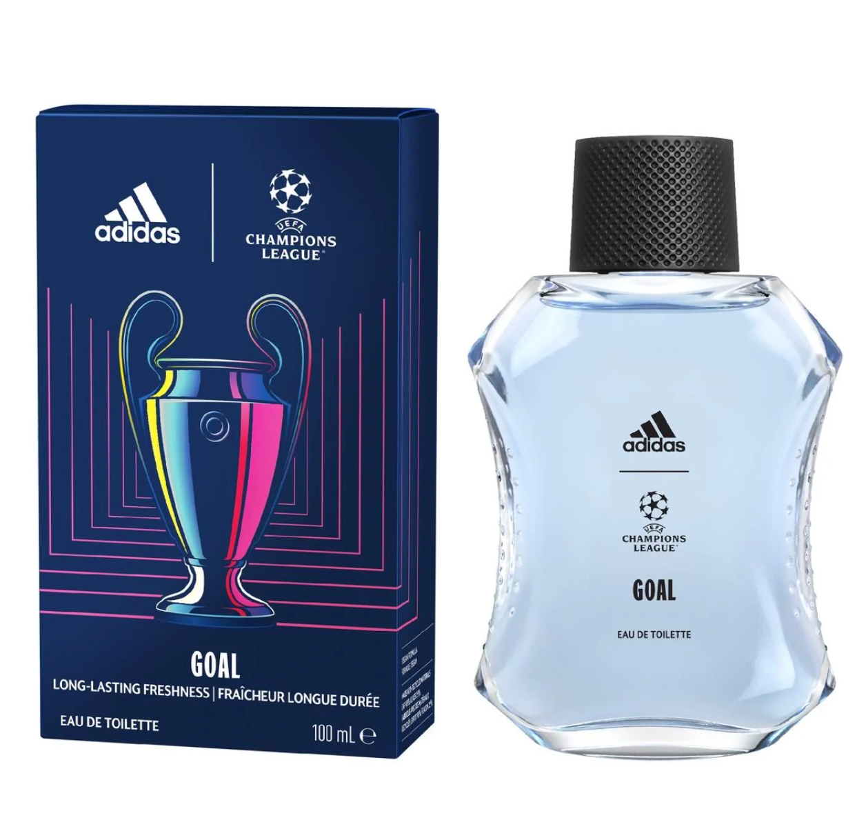 Adidas UEFA Champions League Goal 100ML EDT Spray for Men - Fresh Sport Cologne for Daily Wear, Gym & Night Out