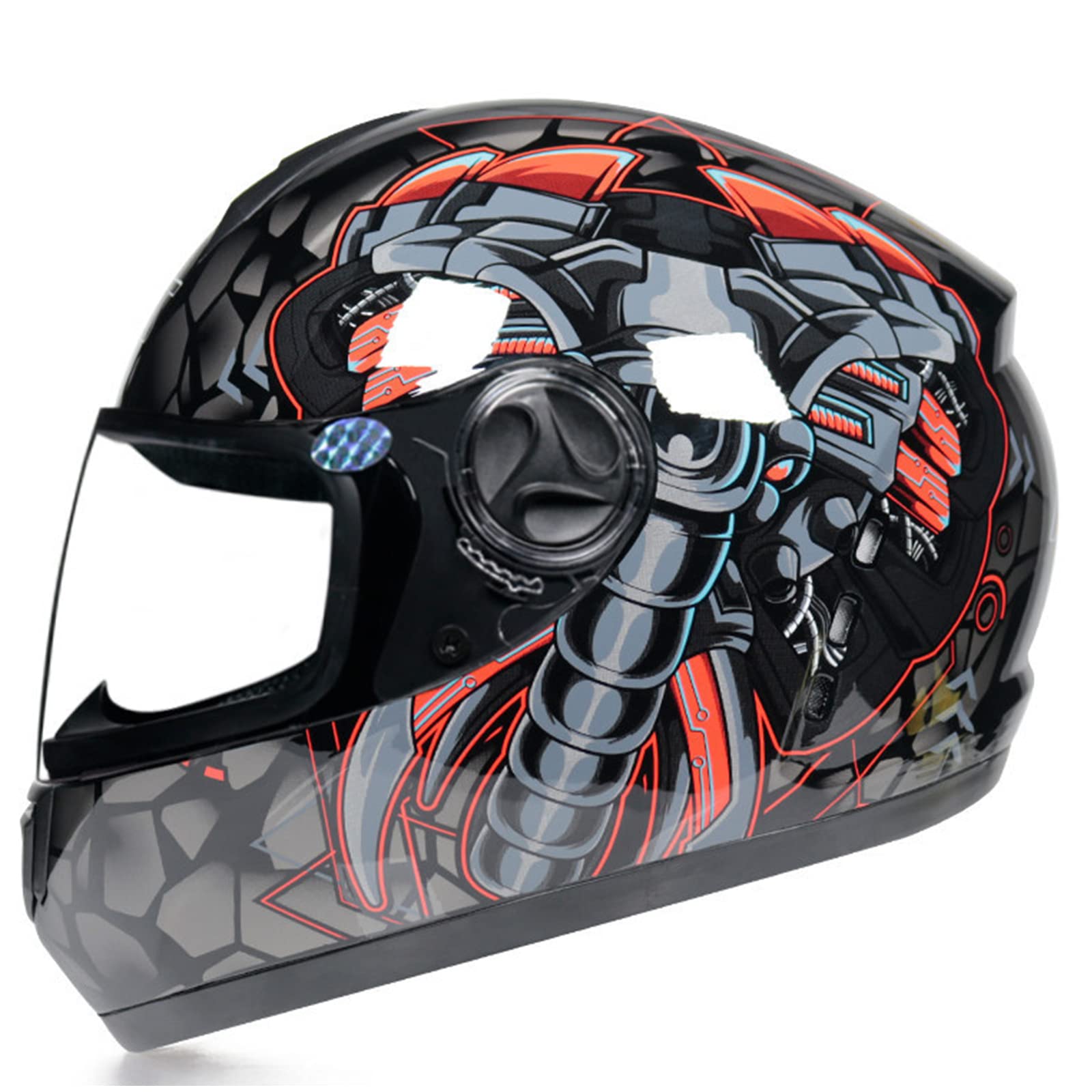 DOT/ECE Certified Full Face Motorcycle Helmet with HD Flip-Up Sun Visor - Unisex Street Bike/Dirt Bike/ATV Helmet for Men & Women - Perfect for Commuting, Racing and Off-Road Adventures