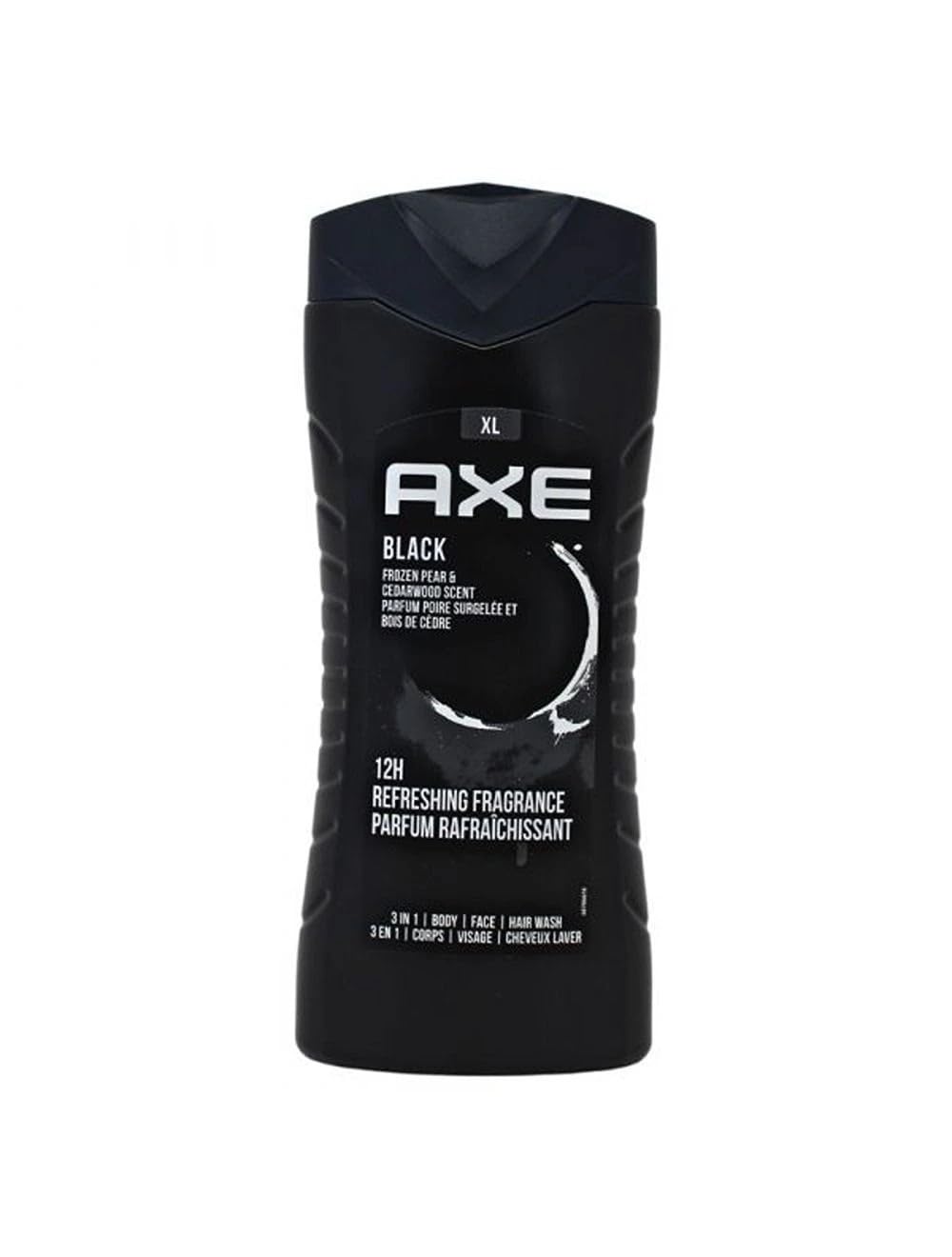 AXE Black 3-in-1 Body Wash, Face Wash & Shampoo for Men - Long Lasting Refreshing Frozen Pear Scent, Dermatologist Tested, 400ml - Perfect for Gym, Travel & Daily Shower Routine