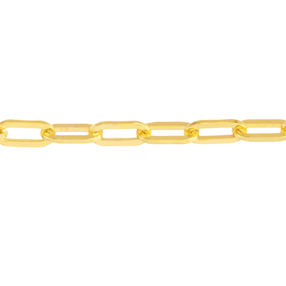 14K Gold Paper Clip Link Chain Bracelet - 7.25 Inch Adjustable Minimalist Dainty Jewelry for Women, Gift for Her, Perfect for Everyday Wear & Special Occasions
