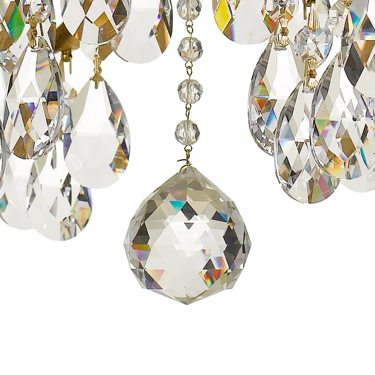 Bridgehampton 8-Light Hand-Cut Crystal Antique Gold Chandelier - Elegant Dining Room Lighting Fixture for Luxury Home Decor