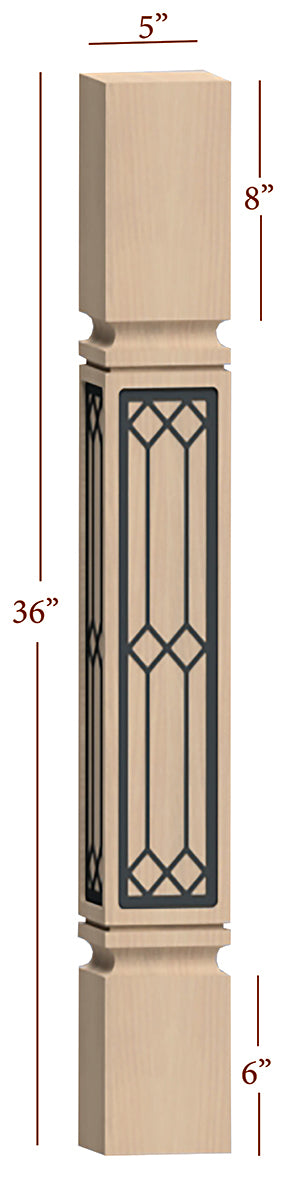 Fast Snap Mission Island Post with Windsor Metal Inlay - 36
