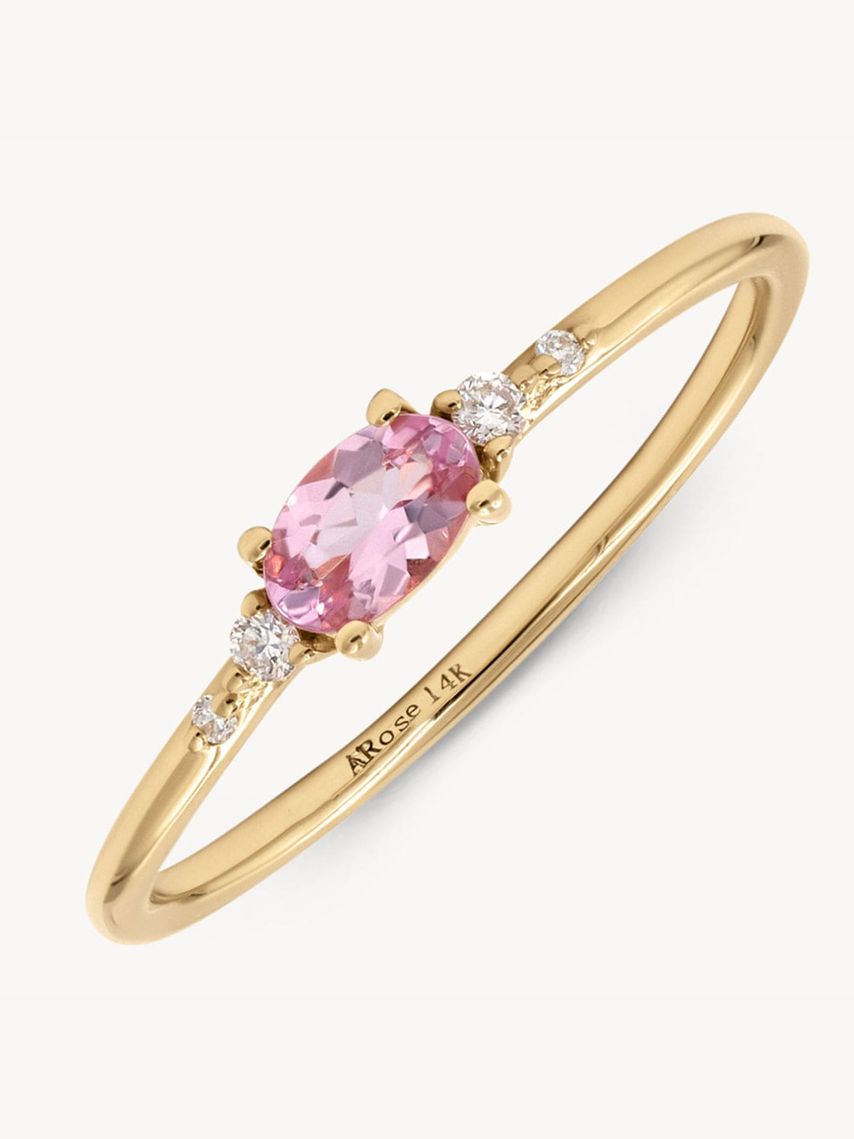 Elegant Morganite Diamond Ring for Women - 14K Rose Gold Engagement Ring, Wedding Band, Anniversary Gift - Perfect for Proposals, Bridal Jewelry & Special Occasions