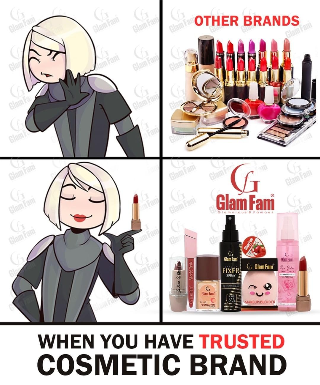 GLAMFAM Lightweight Full Coverage Liquid Foundation - 30ML Matte Finish Makeup with Makeup Blender | Waterproof Black Eyeliner & Mascara Set | Perfect for Daily Wear, Night Out & Professional Makeup Looks