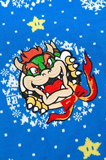 Super Mario Christmas Jumper Sweater - Ugly Holiday Sweater for Nintendo Fans - 2XS Size - Perfect for Christmas Parties & Gaming Events