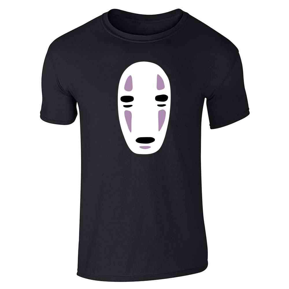 Pop Threads No Face Kaonashi Graphic Tee - Anime Spirited Away Inspired T-Shirt for Men | Casual Wear, Cosplay & Gifts for Anime Fans
