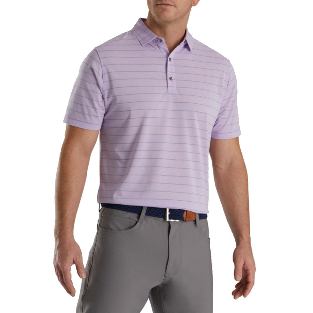 FootJoy AF Open Stripe Men's Golf Polo Shirt - Moisture Wicking Performance Top for Golfers | Perfect for Golf Tournaments & Casual Wear
