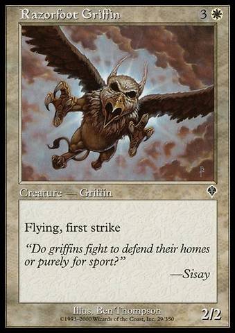 Magic: The Gathering - Razorfoot Griffin Card - Invasion Expansion - Perfect for MTG Deck Building & Strategy Games